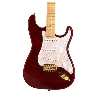 Fender Japan Ritchie Kotzen Stratocaster Electric Guitar, Maple Fretboard with FREE Gig Bag - Transparent Red Burst