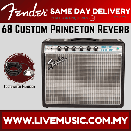 Fender Vintage Modified 68 Custom Princeton Reverb Guitar Tube Amplifier - Black