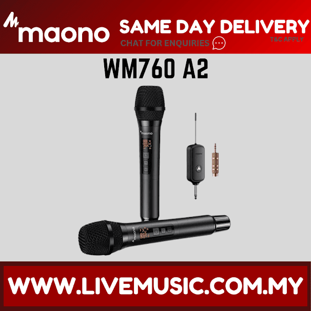 Maono WM760 A2 Wireless Dynamic Mic (One to Two)