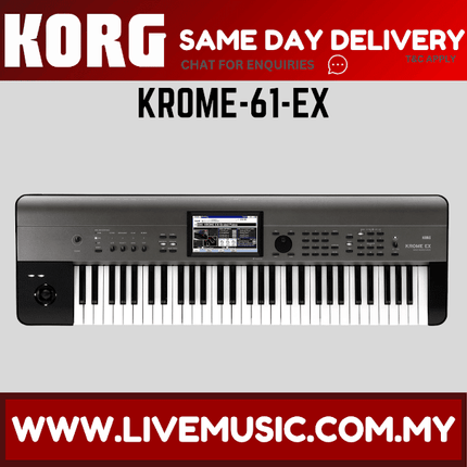 Korg Krome-61 EX - Synthesizer Workstation with FREE Adapter (Krome 61/Krome61)
