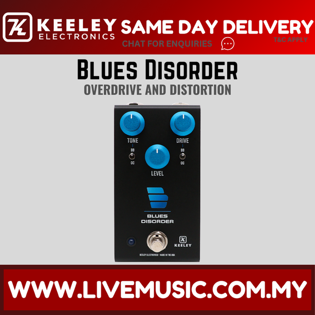 Keeley Blues Disorder Overdrive and Distortion Guitar Pedal