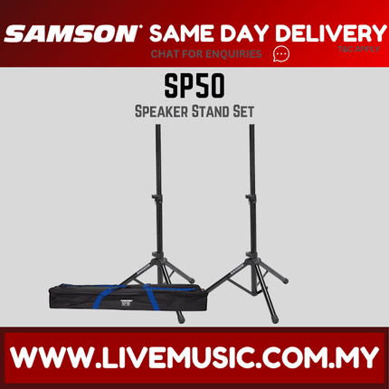 Samson SP50 Heavy Duty Speaker Stands - Pair ( SP-50 / SP50 )