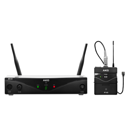 AKG WMS420 Presenter Set Professional Wireless Microphone System, Lavalier Mic (WMS-420/WMS 420)