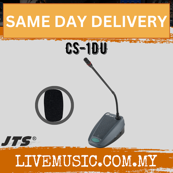 JTS CS-1DU i-Conference Delegate Unit Microphone Gooseneck PA System with JTS MS-G5 Windscreen ( CS1DU / CS 1DU )