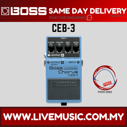Boss CEB-3 Bass Chorus Guitar Effects Pedal (CEB3 CEB 3)