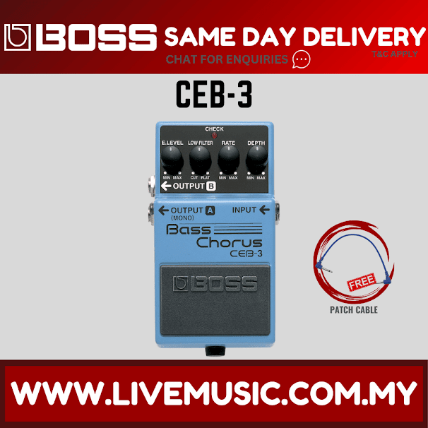 Boss CEB-3 Bass Chorus Guitar Effects Pedal (CEB3 CEB 3)