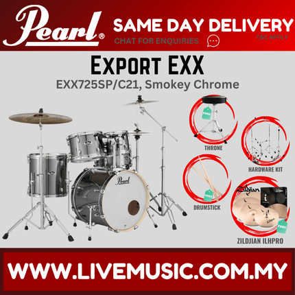 Pearl Export EXX 5-Piece Drum Set with Zildjian ILHPRO Cymbals Set ( EXX725SP/C )