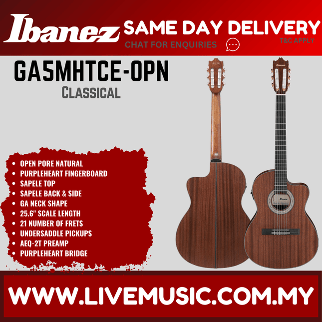 Ibanez GA5MHTCE Classical Series Electric Guitar - ( GA5MH-TCE / GA5MH TCE )