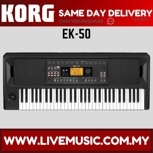 Korg EK-50 Entertainer Keyboard with FREE Adapter (EK50)