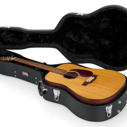 Gator GWE-DREAD-12 Economy Wood Case - 12-string Acoustic Dreadnought Guitar Case (GWEDREAD12)
