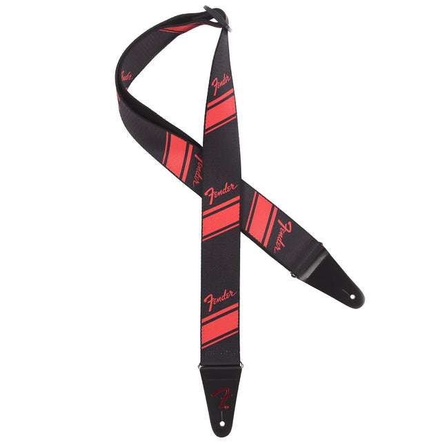 Fender Nylon Competition Stripe 2inch Guitar Strap - Ruby