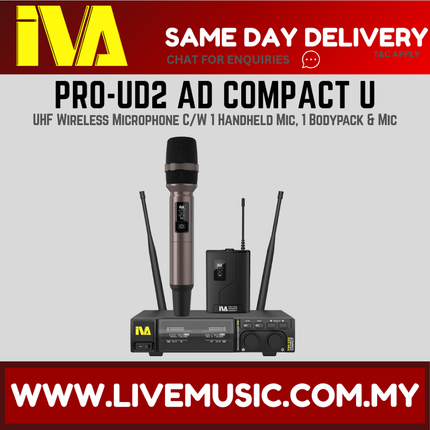IVA PRO-UD2 AD Compact U UHF Wireless Microphone System ( PROUD2 / PRO UD2 )