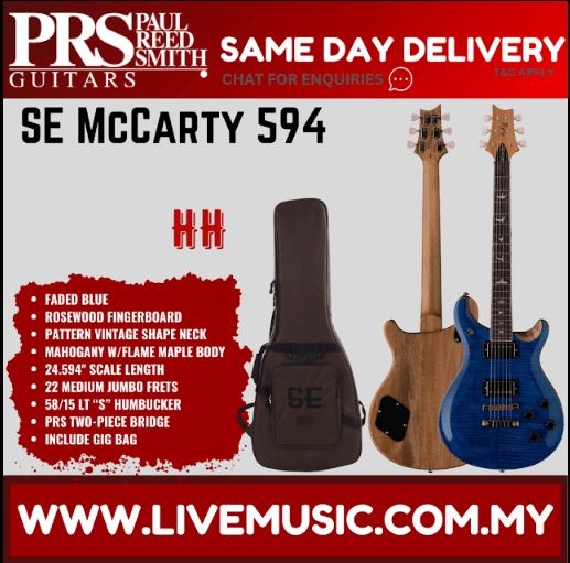 Electric guitar in faded blue with matching headstock; comes with soft gig bag