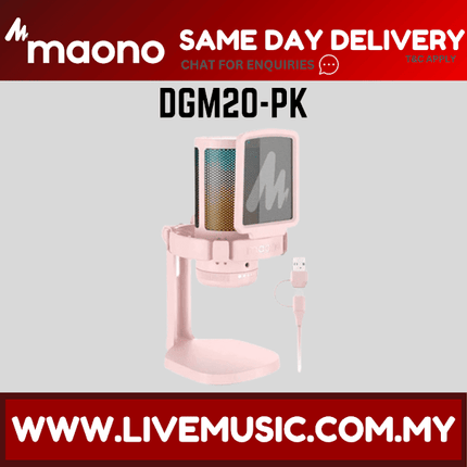 Maono DGM20 USB Condenser Unidirectional Mic - Pink ( DGM 20  / DGM-20 )