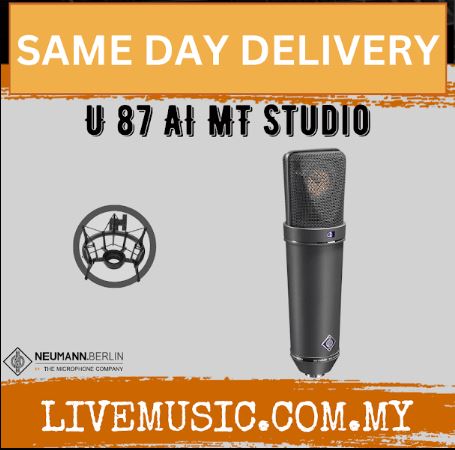 Neumann U 87 Ai Studio Set Large Diaphragm Condenser Microphone - Matte Black(U87Ai / U87 Ai)