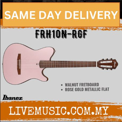 Ibanez FRH10N Frh Series Classical Acoustic Electric Guitar Without Accessories-Rose Gold Metallic Flat  ( FRH-10N / FRH 10N )
