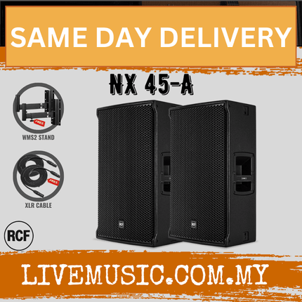 RCF NX 45-A TWO-WAY Multipurpose Active Acoustic Box With Speaker Stand And Cable - Each / Pair ( NX45A / NX 45 A )