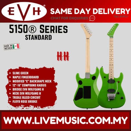 EVH 5150 Series Standard Electric Guitar, Maple FB, Slime Green