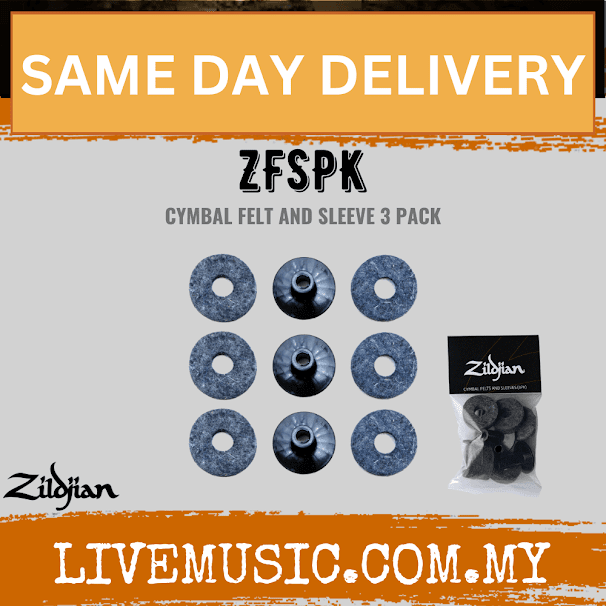 Zildjian ZFSPK - Cymbal Felt and Sleeve (3pack)