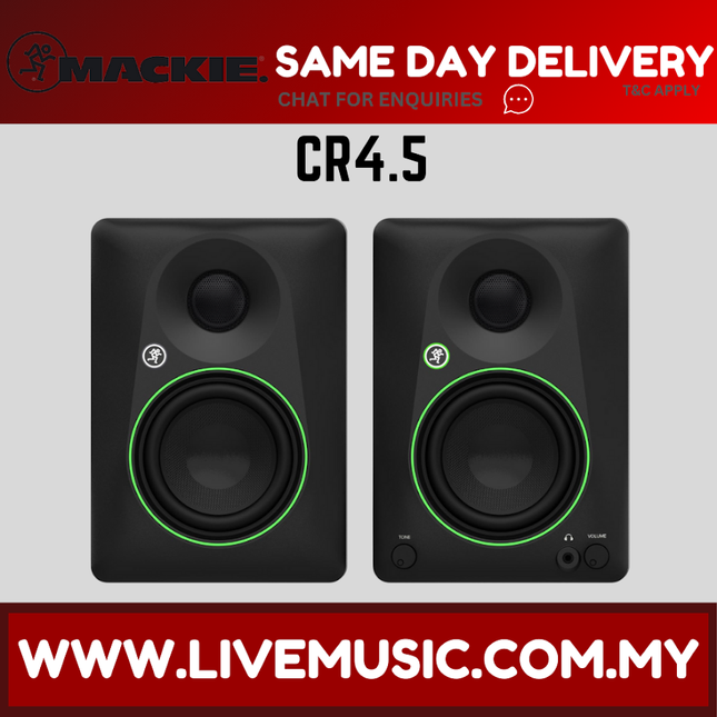 Mackie CR4.5 4.5? Powered Studio Monitors With Tone Control, Pair