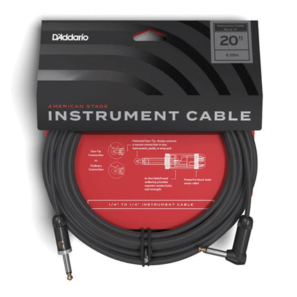 D’Addario PW-AMSGRA-20 American Stage Instrument Cable, 20ft ( DADDARIO/ PW AMSGRA 20 / PWAMSGRA20)