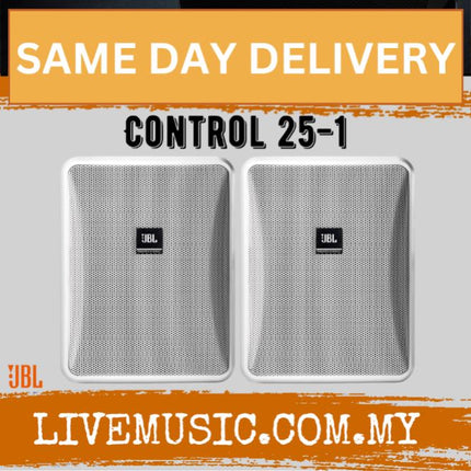 JBL Control 25-1 Indoor/Outdoor Speaker -  White - Pair/Each ( Control251 Control 25 1)