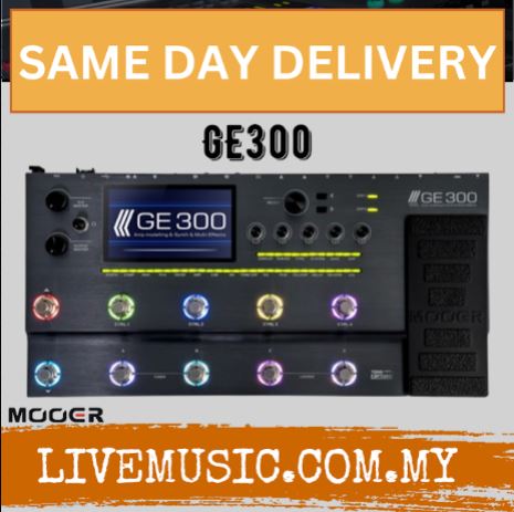 Mooer GE300 Amp Modelling Processor Synth Pedal Guitar Multi Effects With LPC-M Hard Case/SC-300 ( GE-300 / GE 300 / LPC-M)
