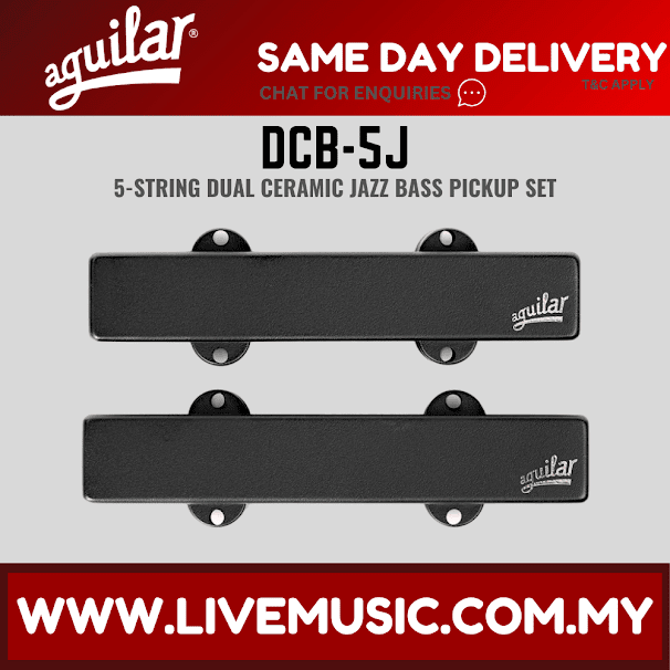 Aguilar DCB-5J Dual Ceramic Bar Magnet 5-String J-Bass Guitar Pickup Set (DCB5J DCB 5J)