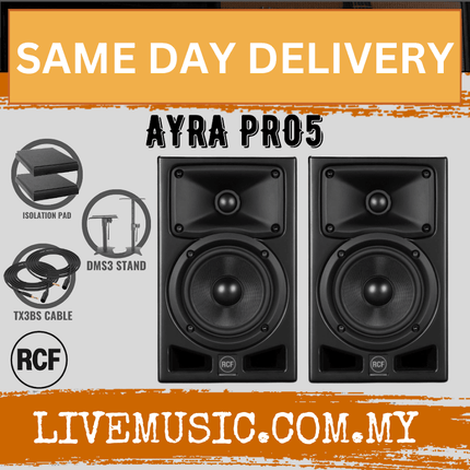 RCF AYRA PRO5 Active Two-Way Professional Monitor With Isolation Pad And Monitor Stand Speaker( AYRAPRO5 / PRO5 / AYRA )