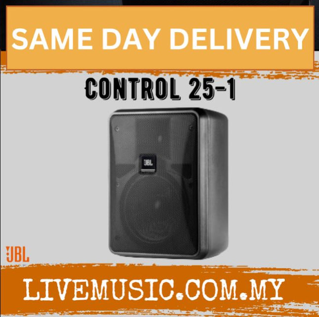 JBL Control 25-1 Indoor/Outdoor Speaker - Black - Pair/Each ( Control251 Control 25 1)