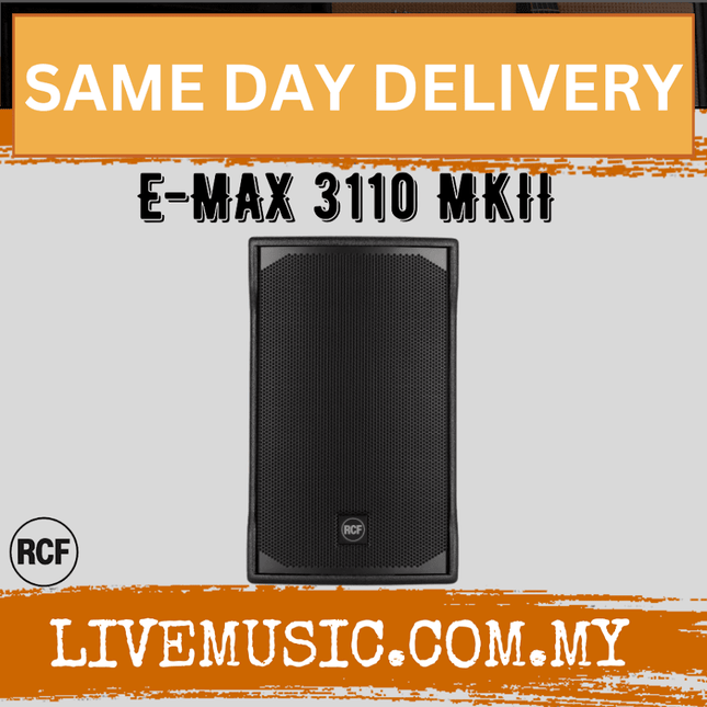 RCF E-MAX 3110 MKII HIGH POWER TWO-WAY SPEAKER WITH SPEAKER STAND AND CABLE ( EMAX3110 / E MAX 3110 / MKII )