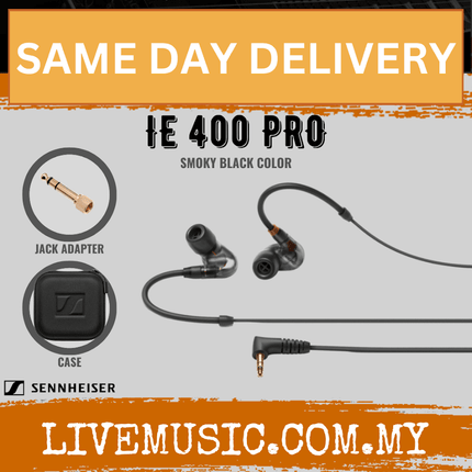 Sennheiser IE 400 Pro Monitor Earphones - Smoky Black (IE400Pro/IE-400-Pro)