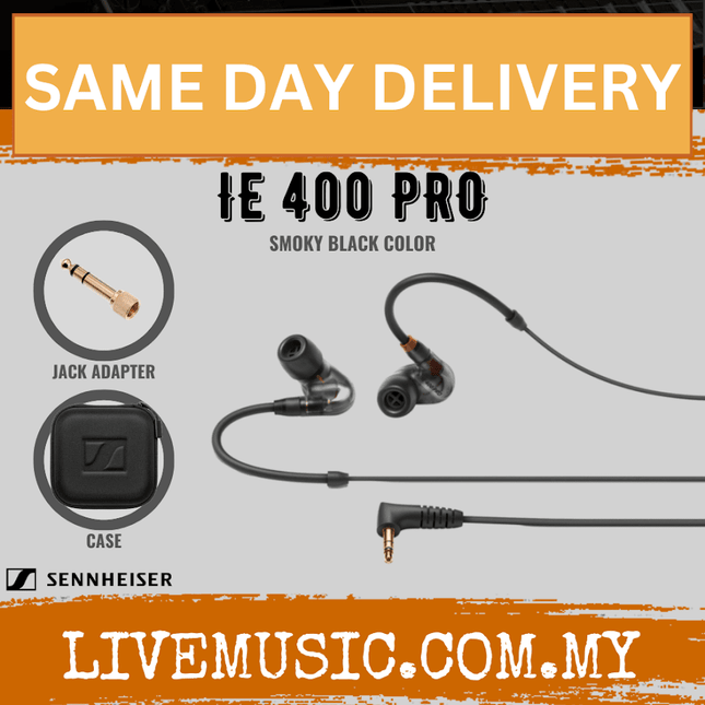 Sennheiser IE 400 Pro Monitor Earphones - Smoky Black (IE400Pro/IE-400-Pro)