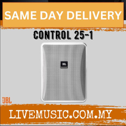 JBL Control 25-1 Indoor/Outdoor Speaker -  White - Pair/Each ( Control251 Control 25 1)
