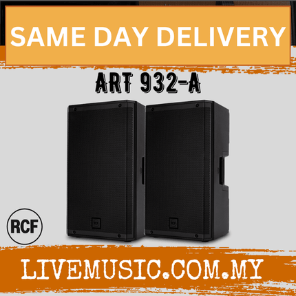 RCF ART 932-A Two-Way 12" 2100W Powered PA Speaker With Kadenza Speaker Stand And Cable ( ART932A / 932A / ART )