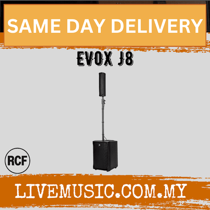 RCF EVOX J8 Active 12" 2-Way 1400W Portable Line Array PA System - Black ( EVOXJ8 / EVOX-J8 )