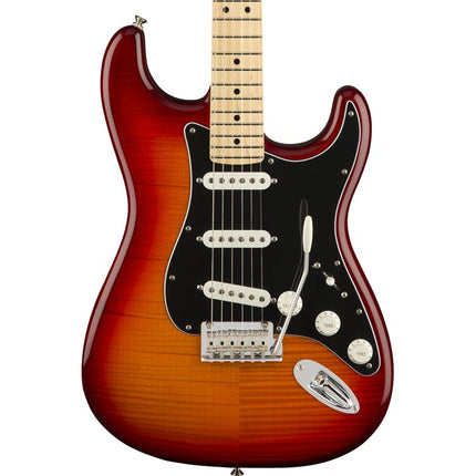 Fender Player Plus Top Stratocaster Electric Guitar, Maple Fretboard - Aged Cherry Burst