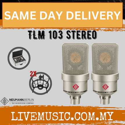 Neumann TLM 103 Anniversary Edition Stereo Pair- Nickel/Matte Black ( TLM103 / TLM-103 )