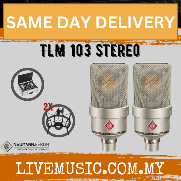 Neumann TLM 103 Anniversary Edition Stereo Pair- Nickel/Matte Black ( TLM103 / TLM-103 )