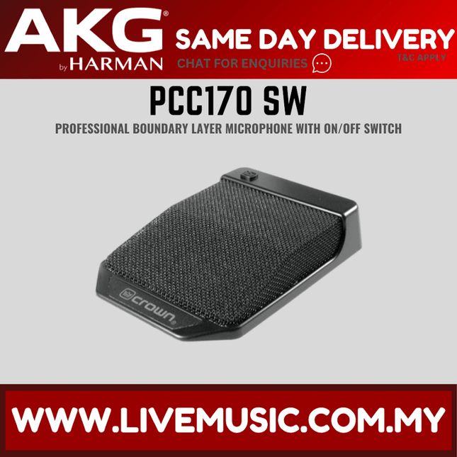 AKG PCC170 SW Non-RoHS Conference Microphone with Silent-Operating Switch (PCC170SW PCC170-SW)