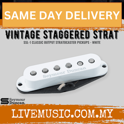Seymour Duncan SSL1 Vintage Staggered Pickup For Strat - White (SSL-1)