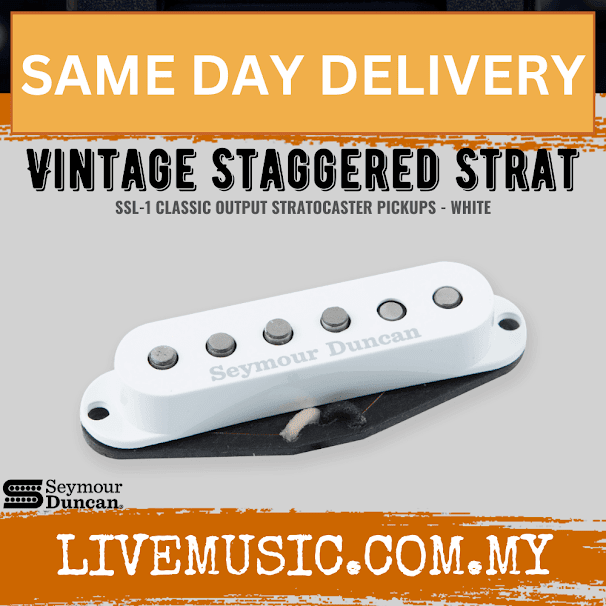 Seymour Duncan SSL1 Vintage Staggered Pickup For Strat - White (SSL-1)