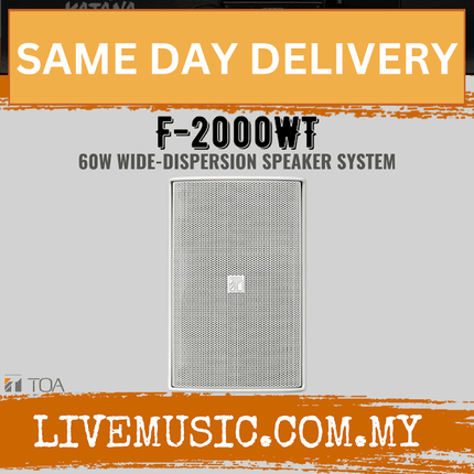 TOA F-2000WT 60W Wide-Dispersion Box Speakers System ( F2000WT / F 2000WT )