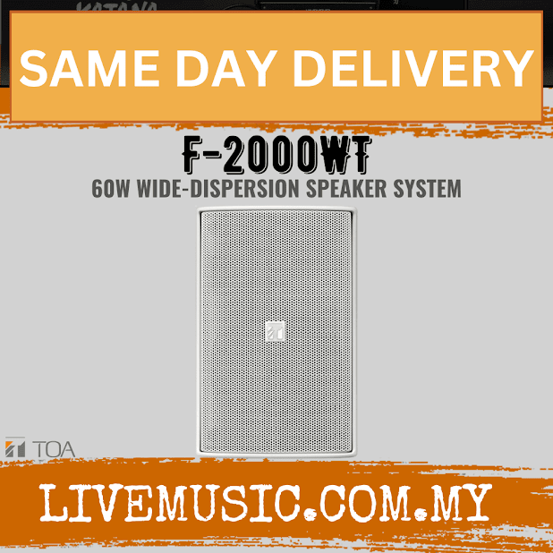 TOA F-2000WT 60W Wide-Dispersion Box Speakers System ( F2000WT / F 2000WT )