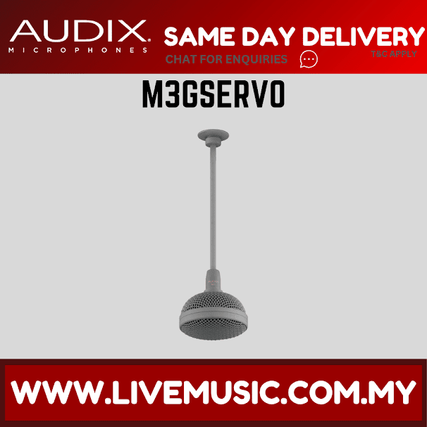 Audix M3GSERVO Tri-Element Hanging Ceiling Microphone for Servoreelers - Gray (M3 SERVO/M3G-SERVO )