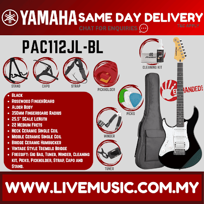 Yamaha PAC112JL Pacifica Left-Handed Electric Guitar - ( PAC 112JL )