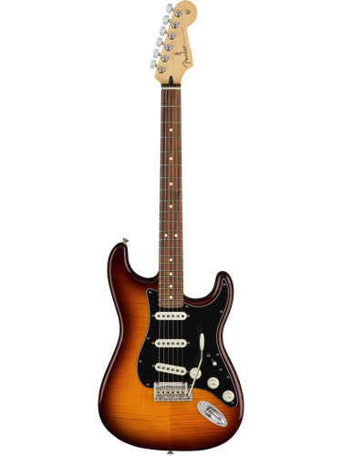 Fender Player Plus Top Stratocaster Electric Guitar, Pau Ferro Fretboard - Tobacco Sunburst