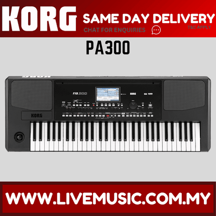 Korg Pa300 - 61 Key Arranger Workstation with FREE Adapter (Pa-300)