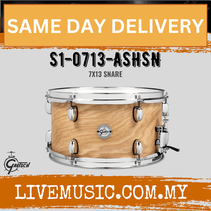 Gretsch S1-0713-ASHSN 7x13inch Ash Snare Drum