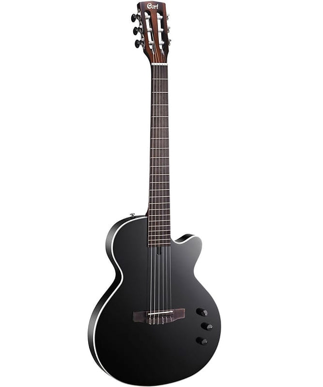 Cort Sunset Nylectric Guitar Jatoba Fretboard with Gig Bag - Black